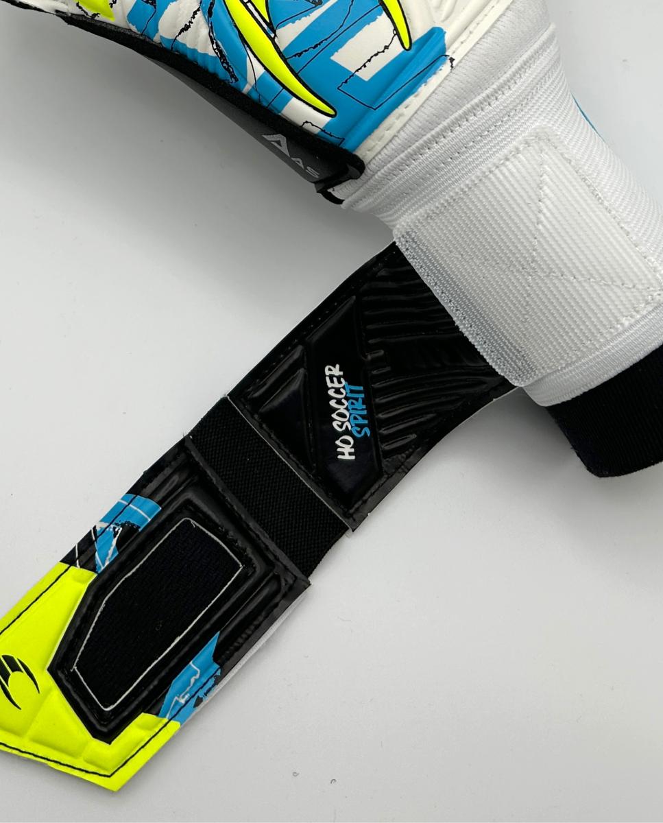 Guantes de portero de Adulto KRASH GECKO Ho Soccer - Blanco / Azul Blanco / Azul-4