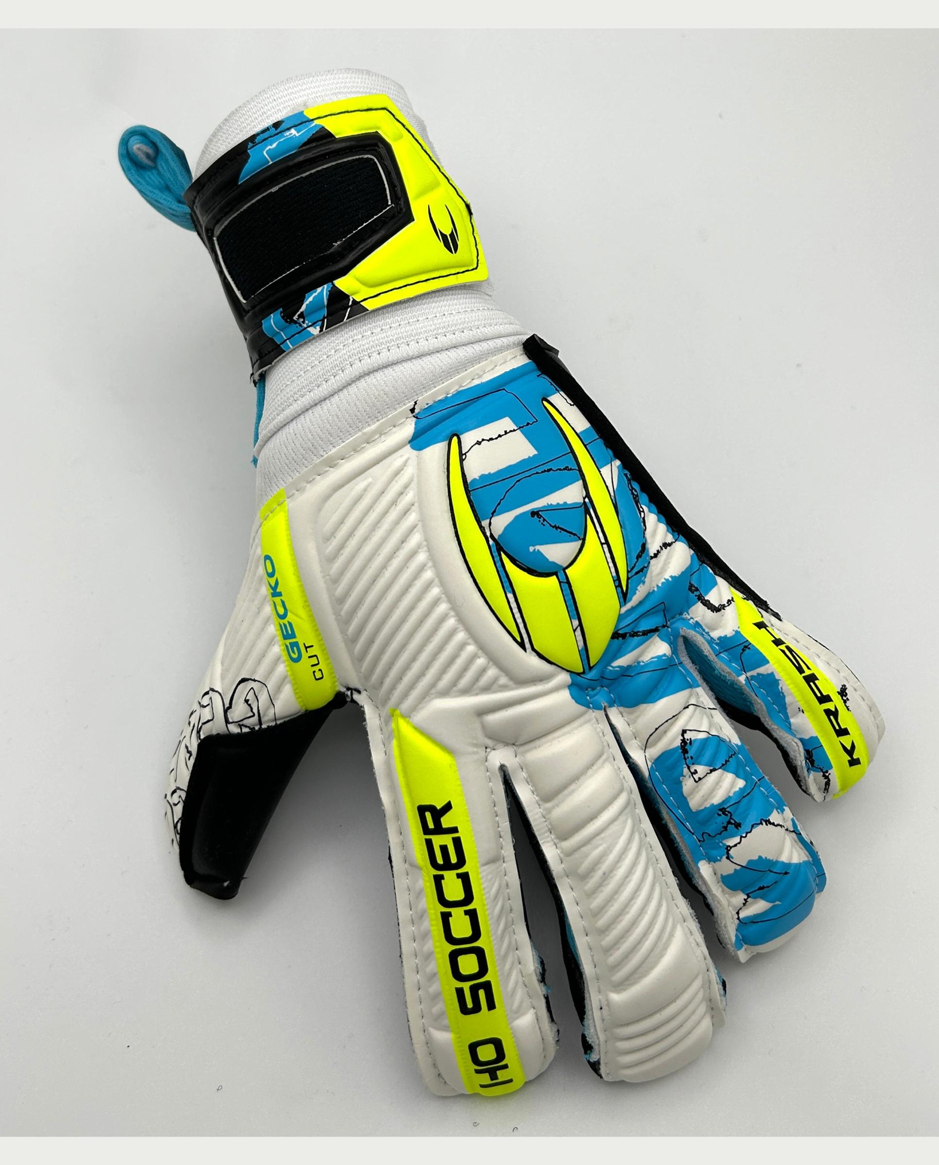 Guantes de portero de Adulto KRASH GECKO Ho Soccer - Blanco / Azul Blanco / Azul-5