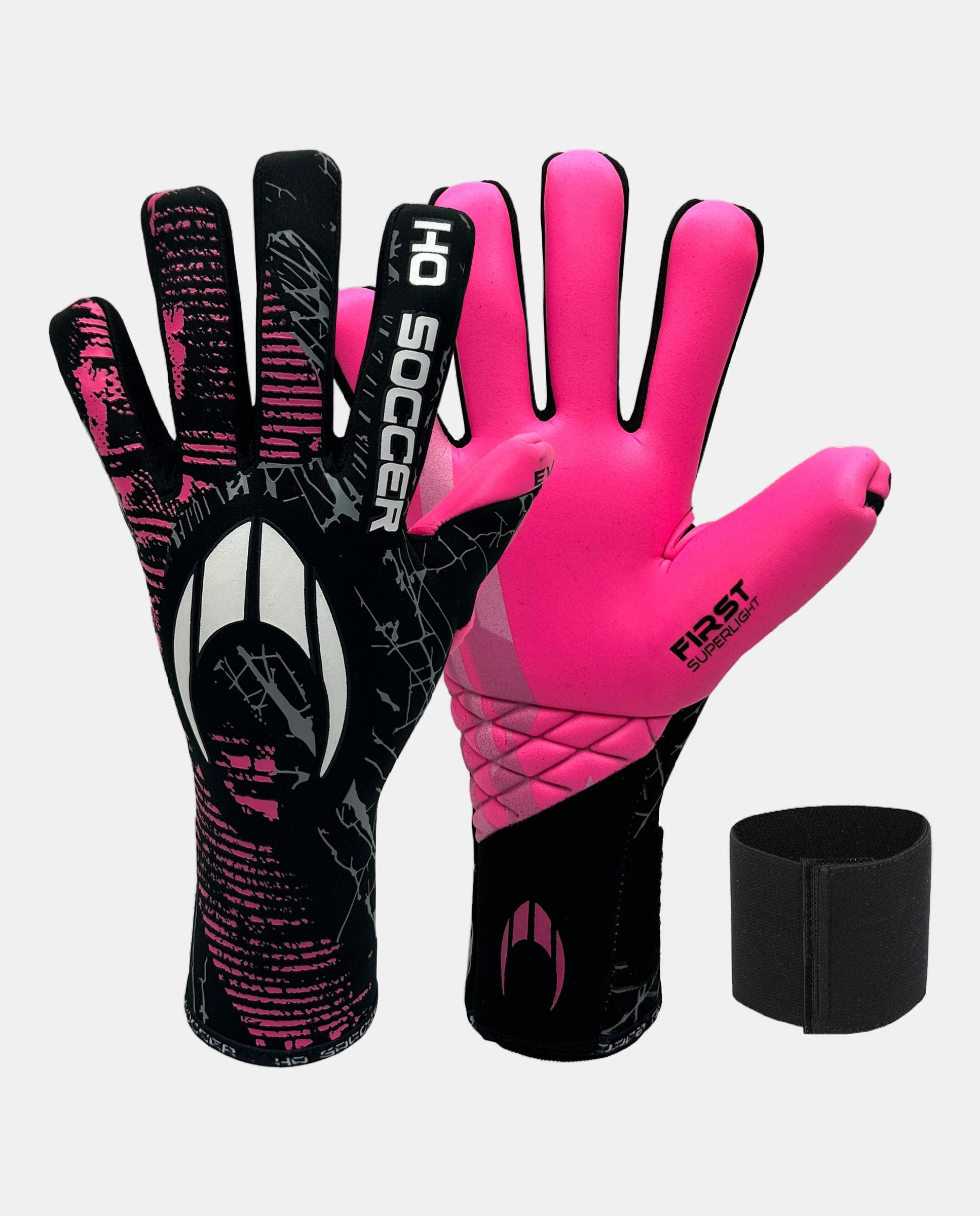 Imagen 0 de Guantes de portero de Adulto FIRST SUPERLIGHT EVO ZERO FEAR Ho Soccer Negro / Rosa