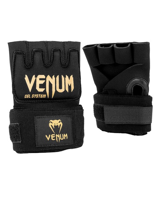 Luva com Ligadura Kontact Gel Negro / Ouro-1