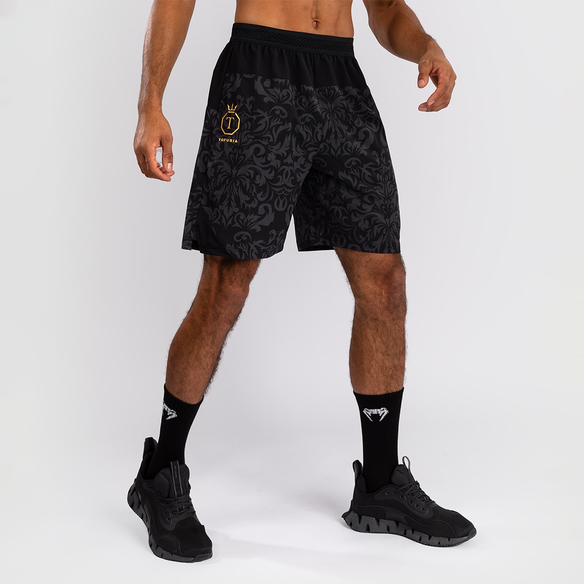 Calças de Treino de Homem Unmatched Ilia Topuria Preto / Dourado-6
