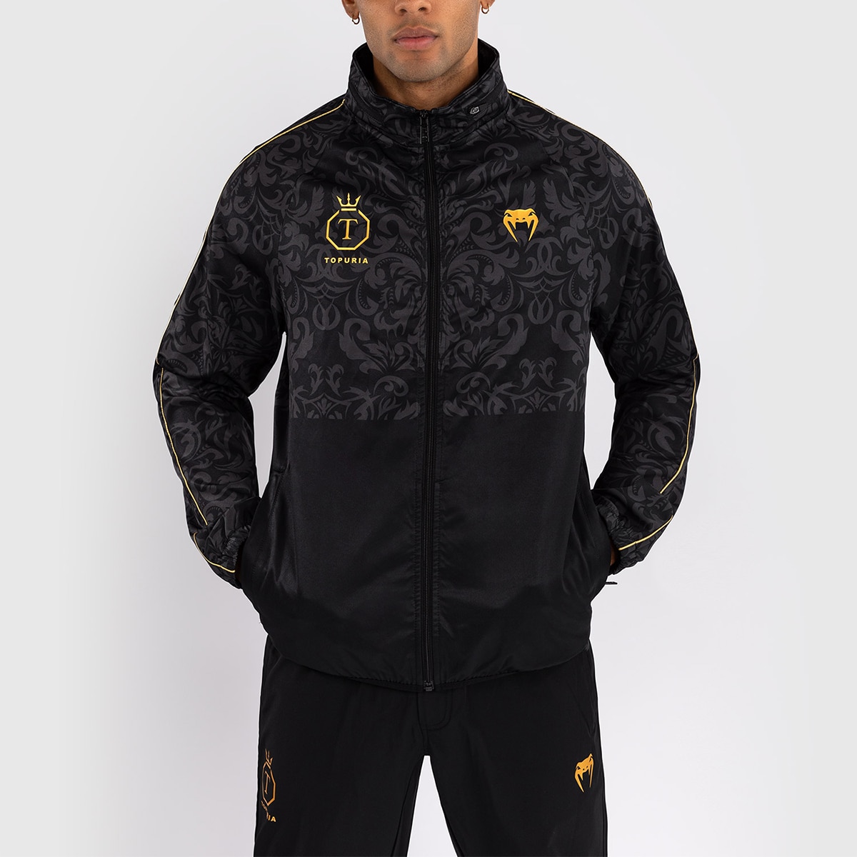 Casaco de Homem Unmatched Ilia Topuria Preto / Dourado-1