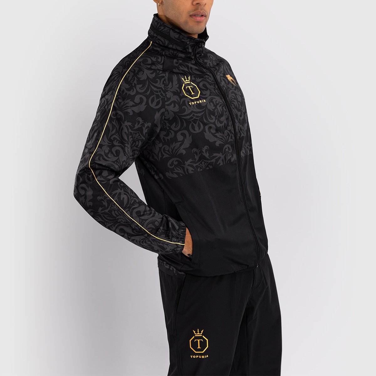 Casaco de Homem Unmatched Ilia Topuria Preto / Dourado-3