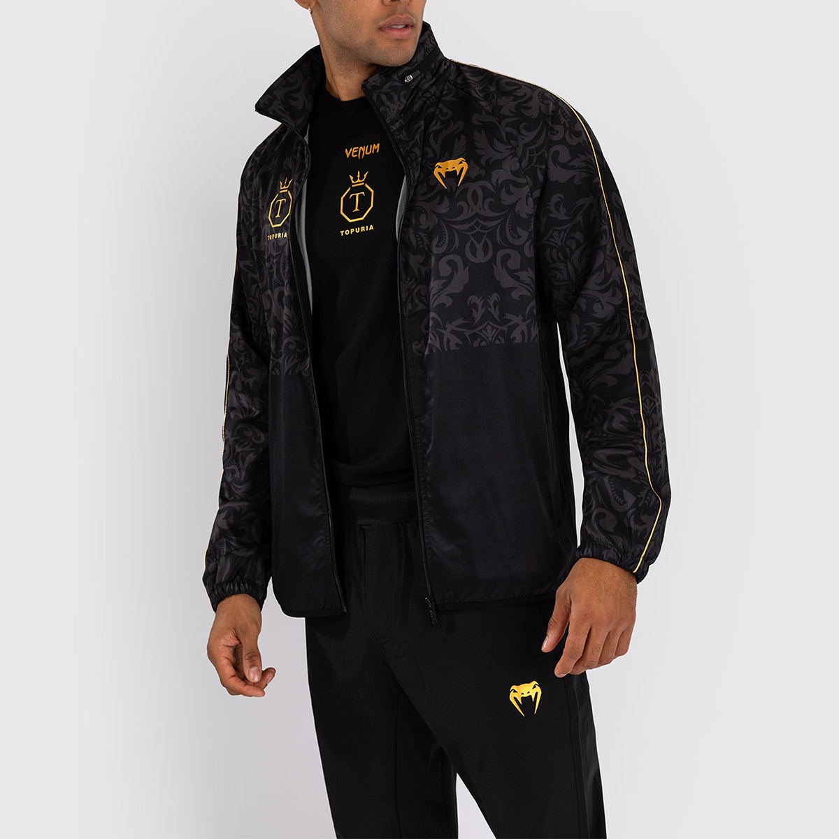 Casaco de Homem Unmatched Ilia Topuria Preto / Dourado-4
