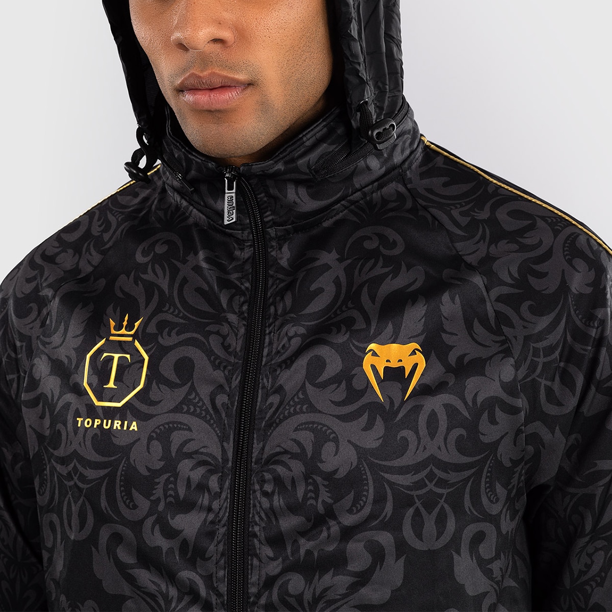 Casaco de Homem Unmatched Ilia Topuria Preto / Dourado-5