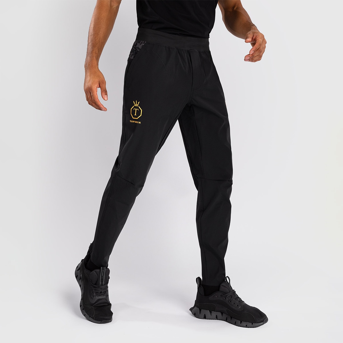 Calças de Homem Unmatched Ilia Topuria Preto / Dourado-3