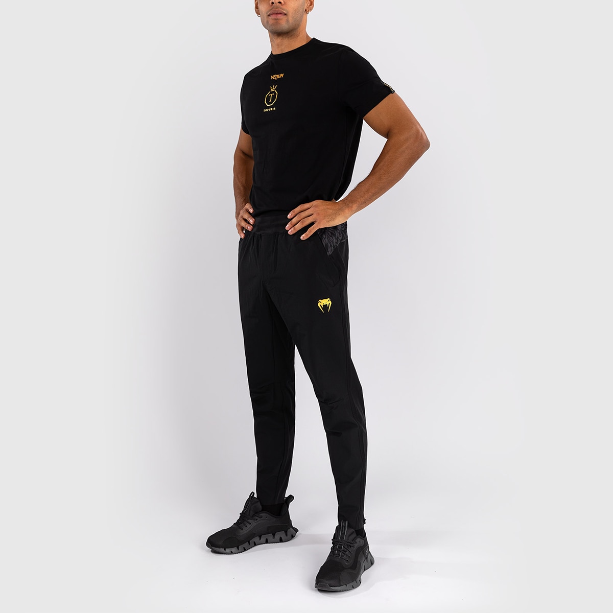 Calças de Homem Unmatched Ilia Topuria Preto / Dourado-5