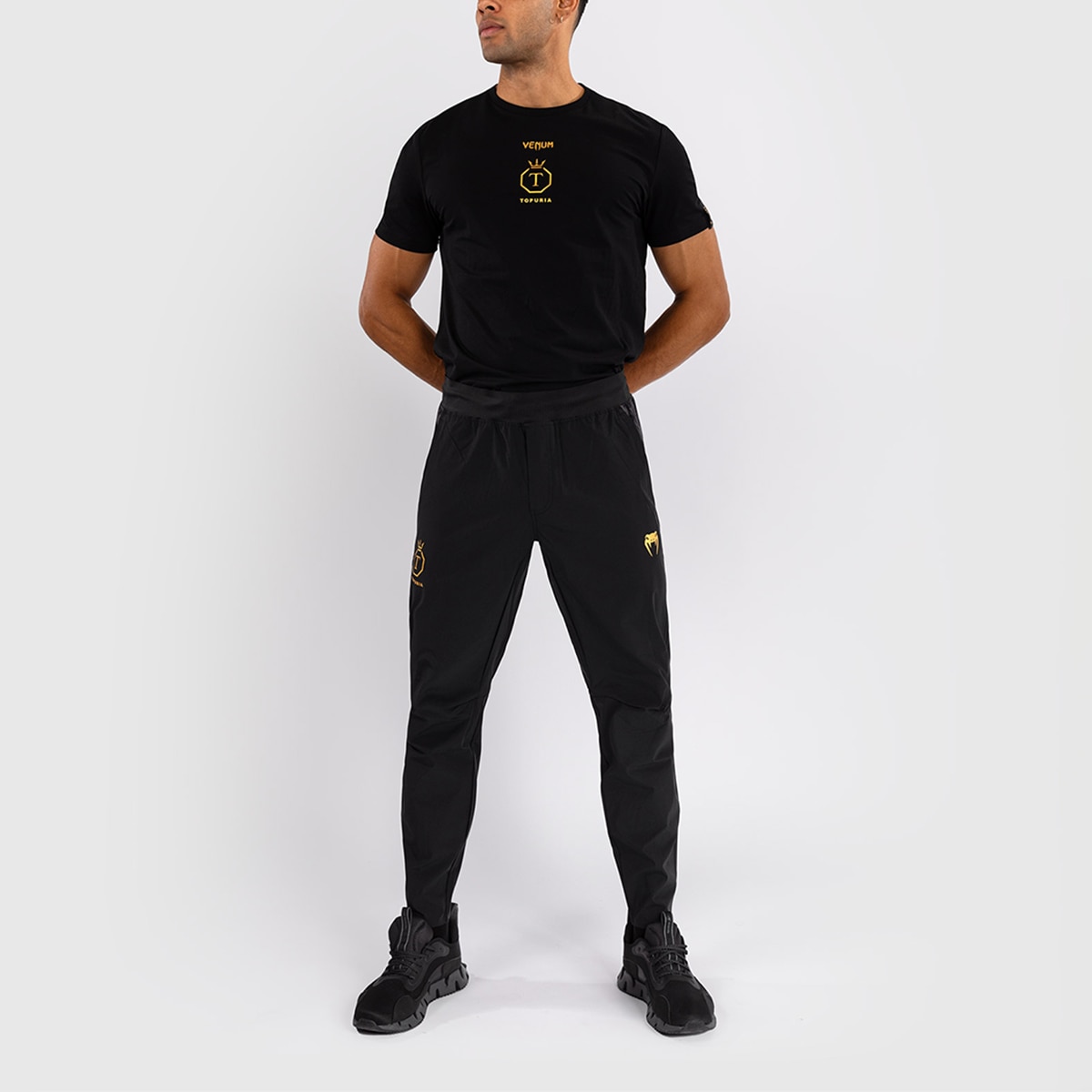 Calças de Homem Unmatched Ilia Topuria Preto / Dourado-6