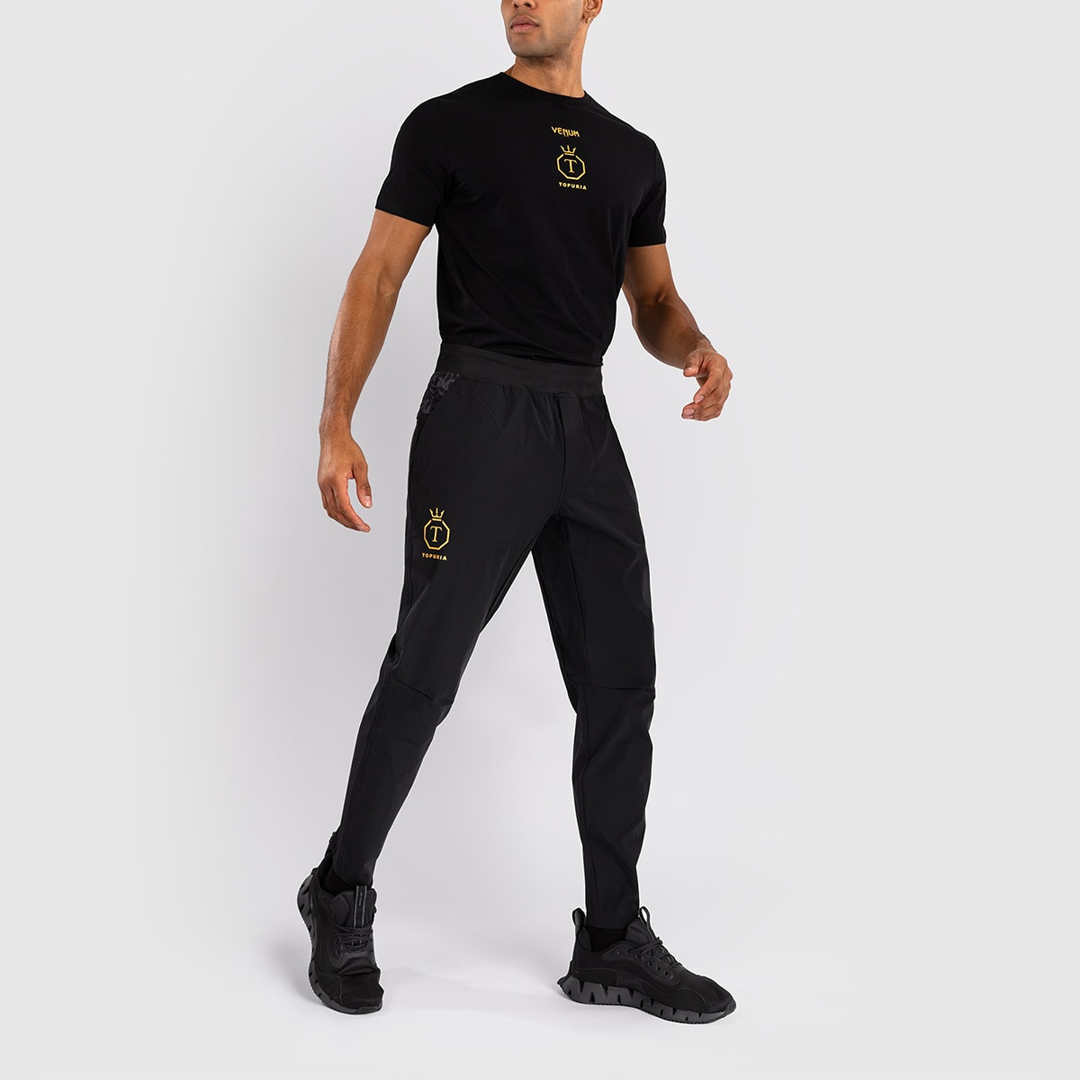 Calças de Homem Unmatched Ilia Topuria Preto / Dourado-7