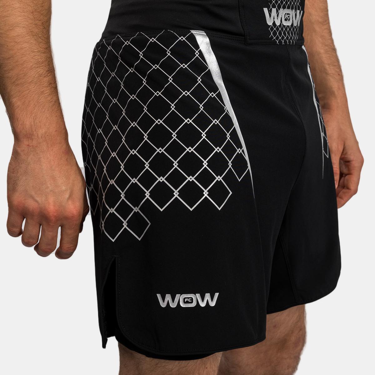 Calças de Luta de Homem WOW Preto-6