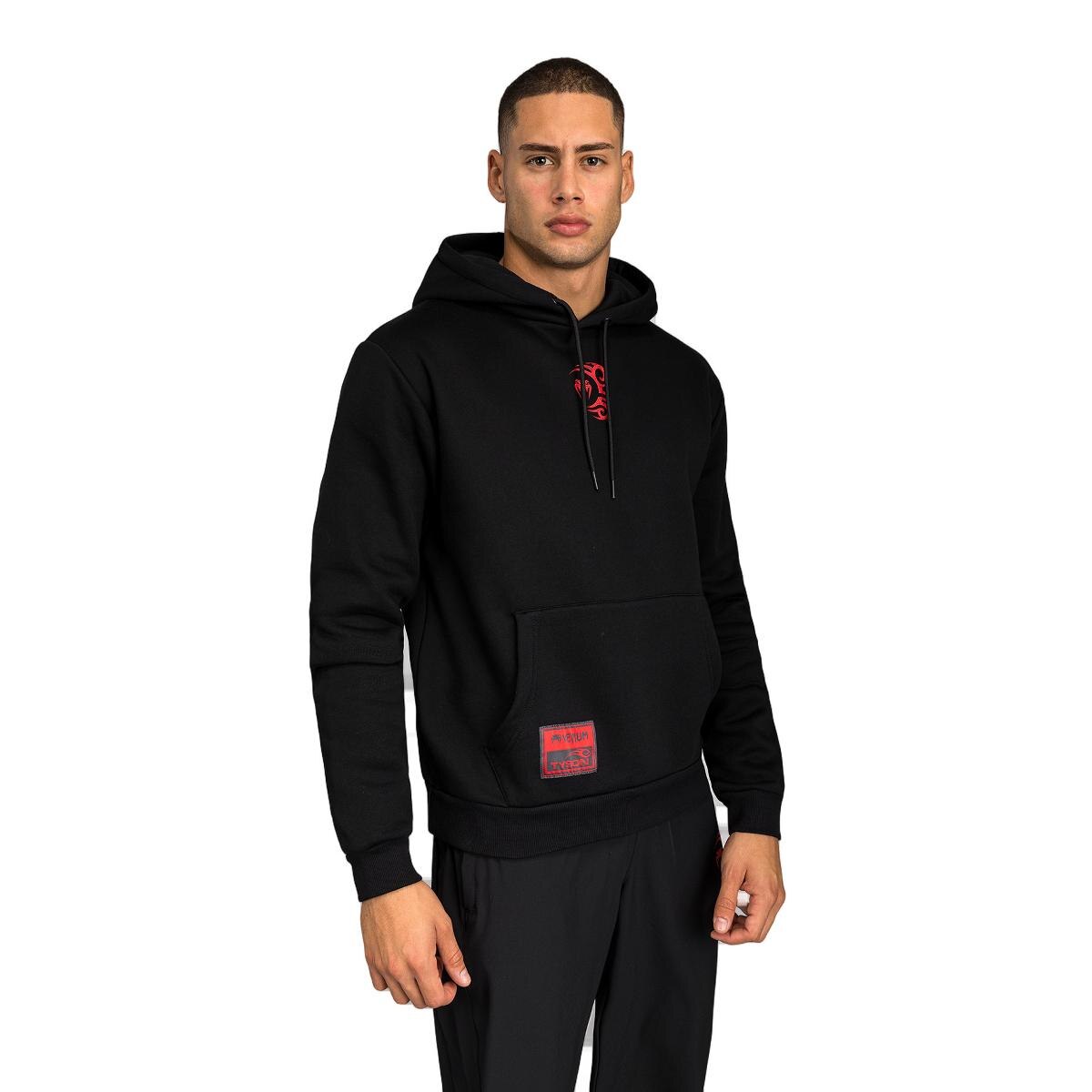 Sweatshirt com Capuz de Homem Mike Tyson Tiger Preto / Vermelho-3