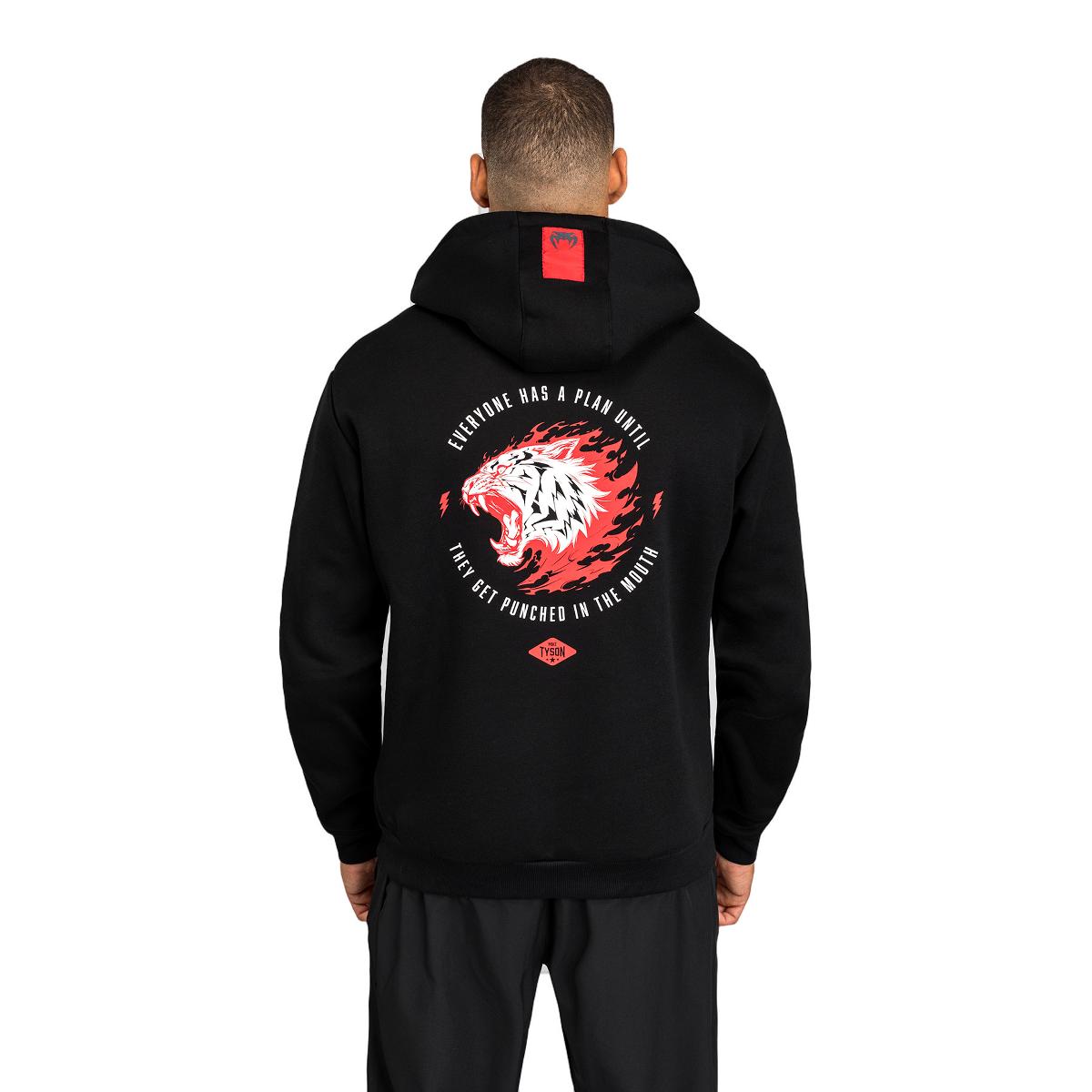 Sweatshirt com Capuz de Homem Mike Tyson Tiger Preto / Vermelho-5