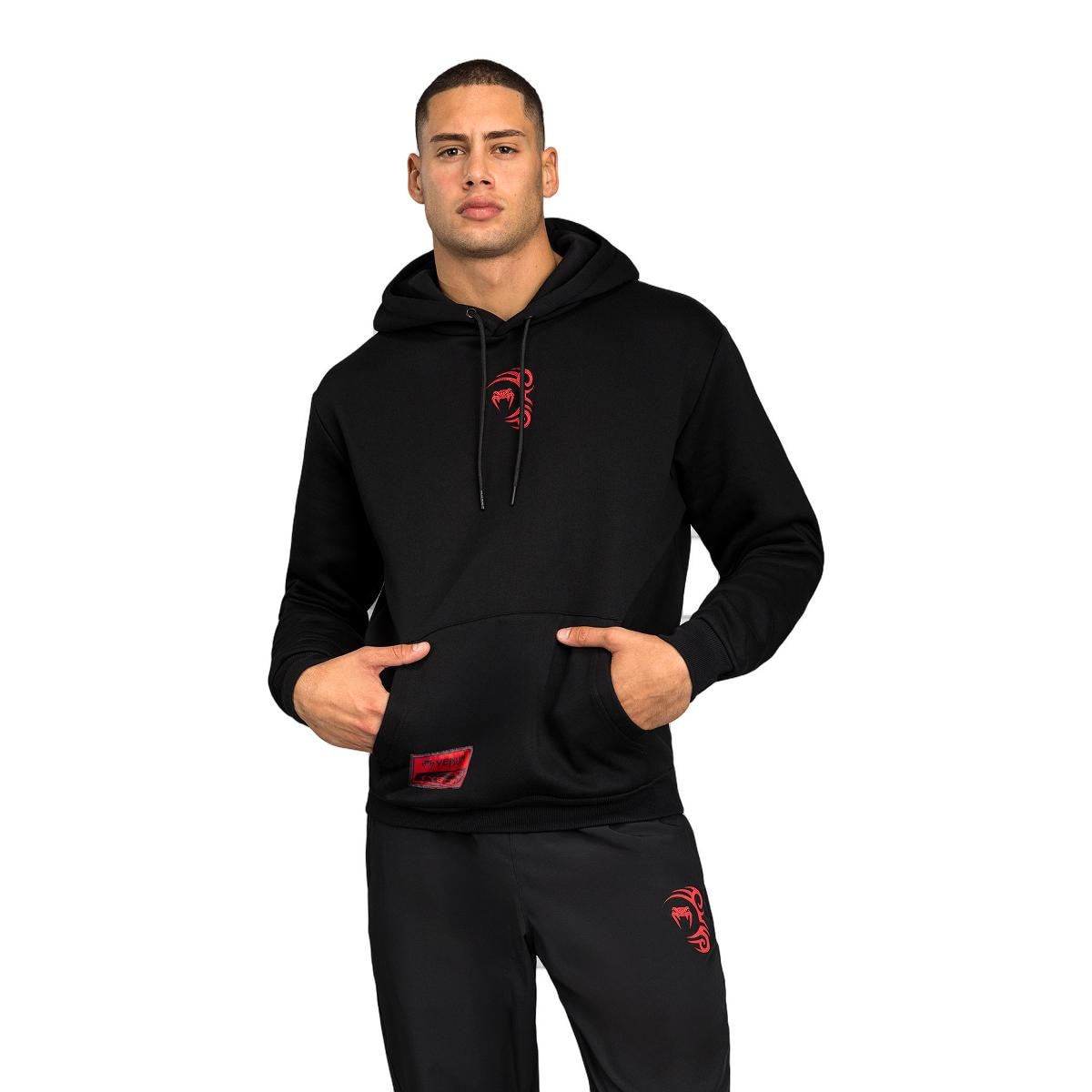 Sweatshirt com Capuz de Homem Mike Tyson Tiger Preto / Vermelho-6