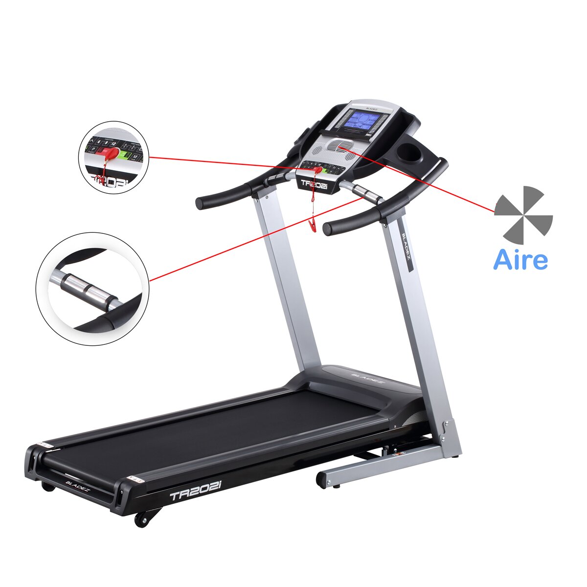 Cinta de correr TR202i Bladez Fitness Gris · El Corte Inglés