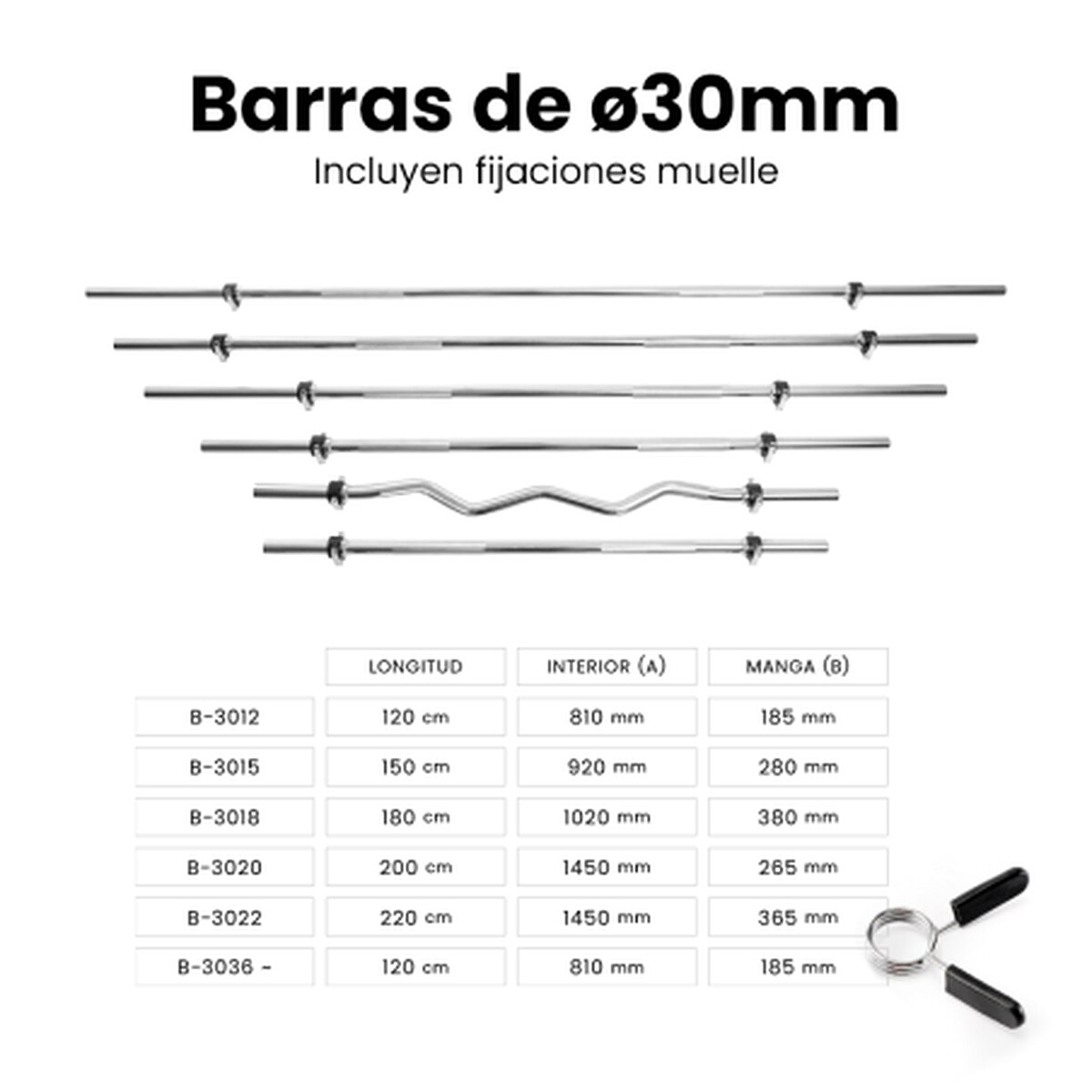 Barra de Elevação 200 cm Prata-2