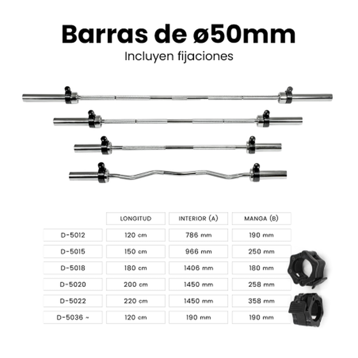 Barra de Elevação 50 mm 120 Prata-2