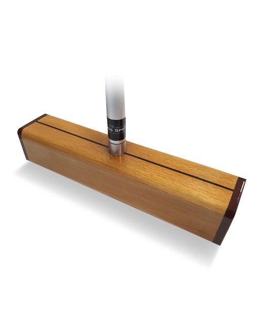 Imagem 0 de Martelo de Croquet Clássico The Brass Spot Federação Espanhola de Croquet com Cabeça de 28 cm de Faia, Topo de Resina Fenólica e Cabo de Alumínio