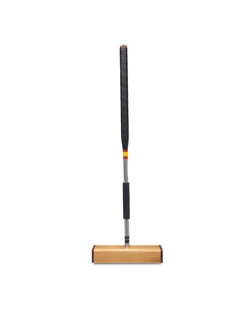 Martelo de Croquet Clássico The Brass Spot Federação Espanhola de Croquet com Cabeça de 28 cm de Faia, Topo de Resina Fenólica e Cabo de Alumínio Castanho-claro-2