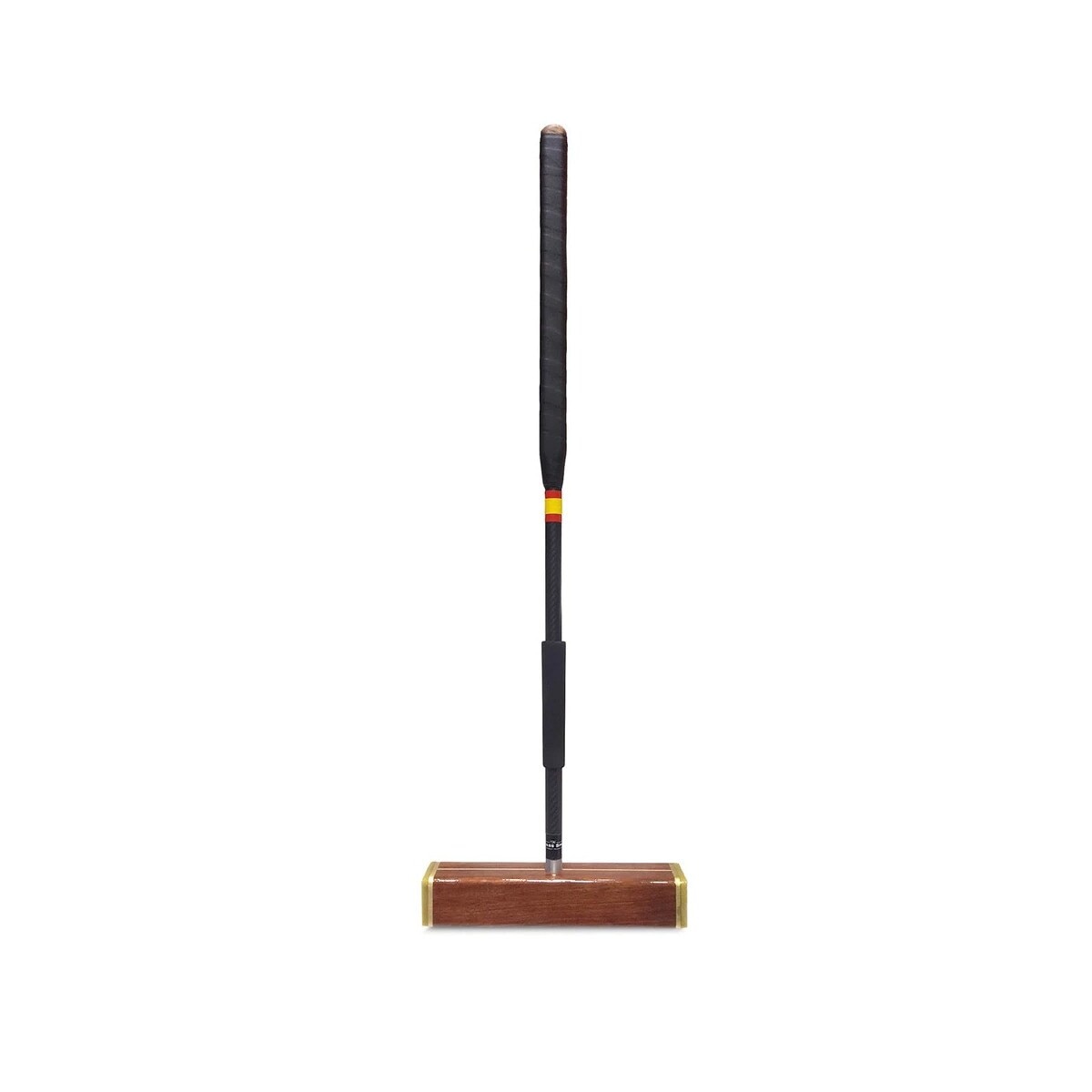 Martelo de Croquet Avançado The Brass Spot Federação Espanhola de Croquet com Cabeça 30 cm Bubinga e Cabo em Fibra de Carbono com Topo em Fibra de Vidro/Latão Vermelho-3