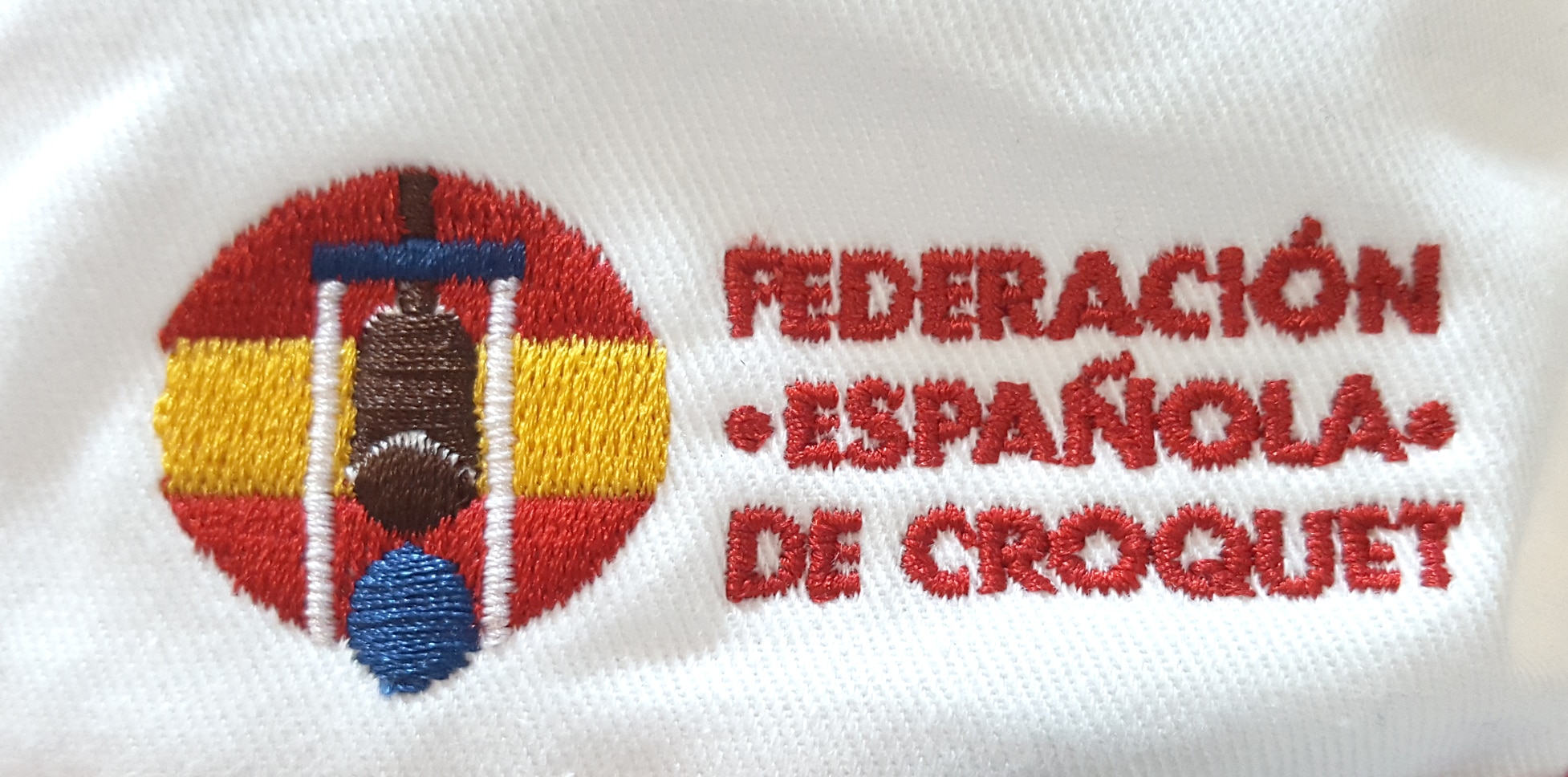 Chapéu The Nicklaus com Logótipo Federação Espanhola de Croquet Branco-2