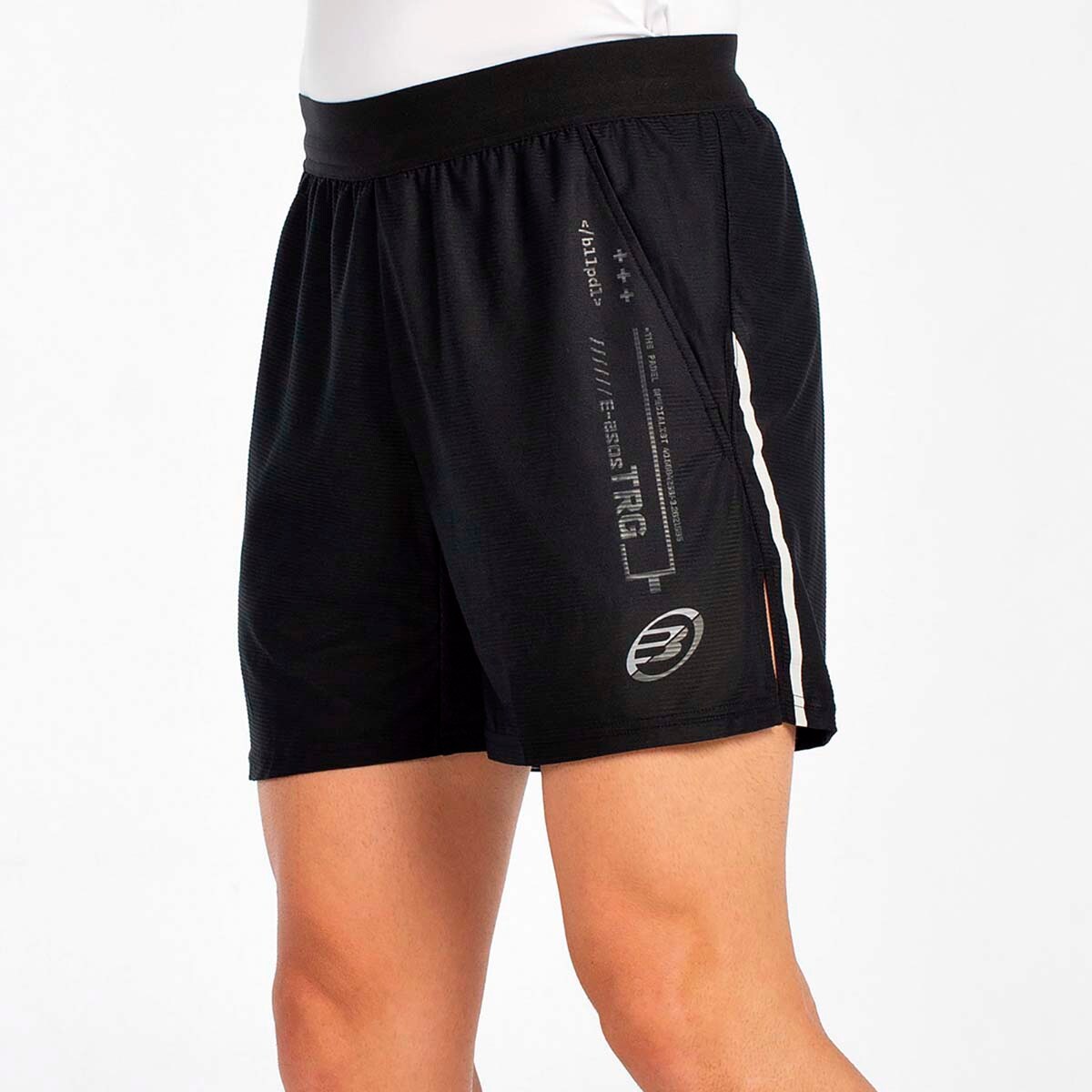 Calções de Homem - Branco Preto-2