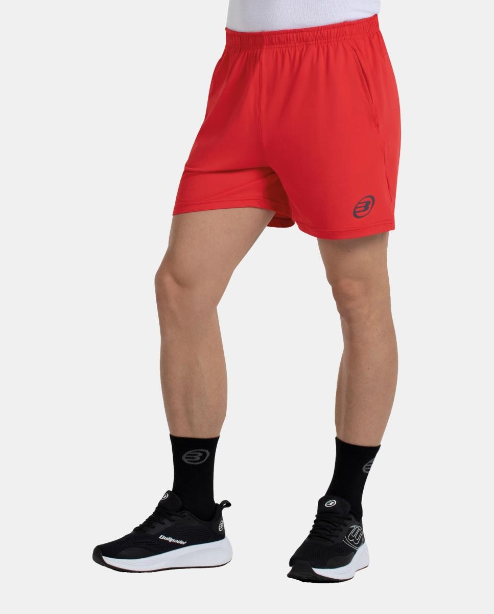 Calções de Poliéster de Homem Merto Bullpadel Vermelho-2