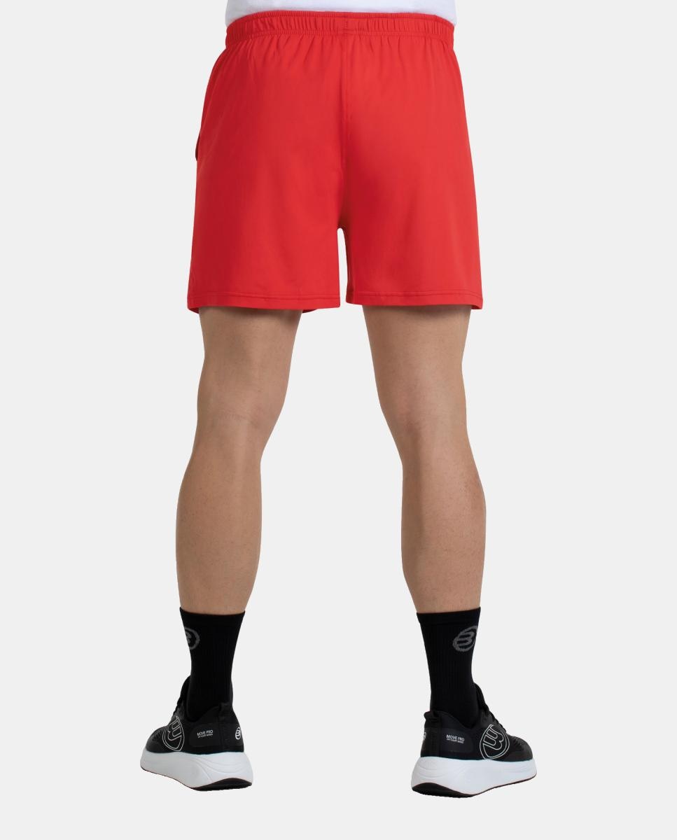 Calções de Poliéster de Homem Merto Bullpadel Vermelho-4