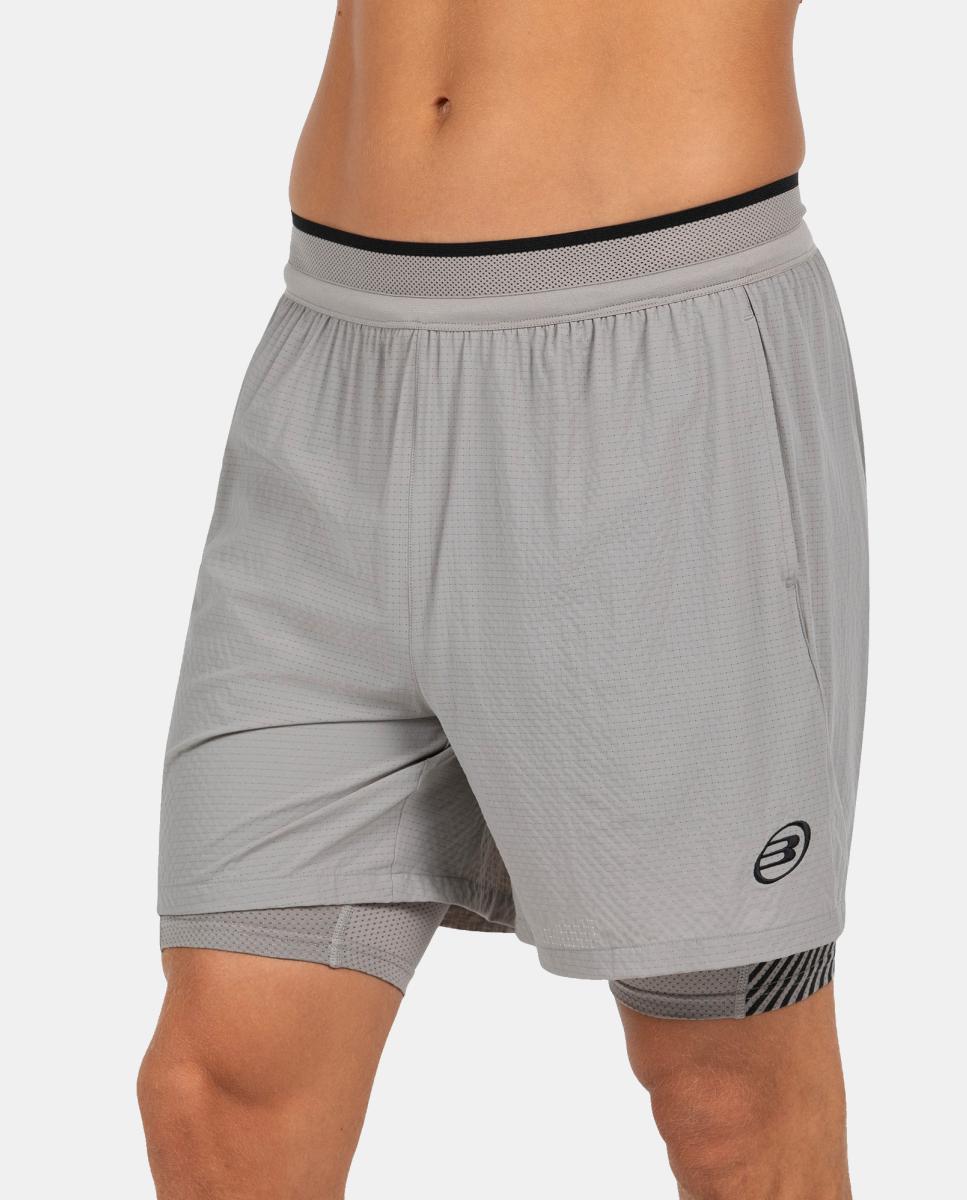 Calções de Poliéster de Homem Tanoel Bullpadel Cinzento-2
