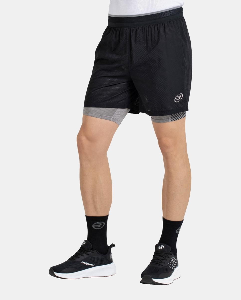 Calções de Poliéster de Homem Tanoel Bullpadel Preto-2