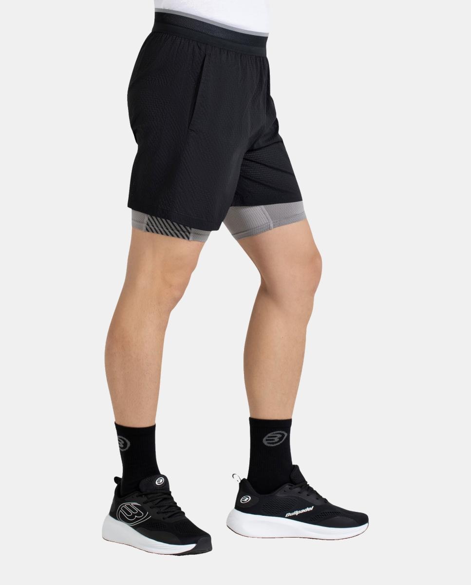 Calções de Poliéster de Homem Tanoel Bullpadel Preto-3