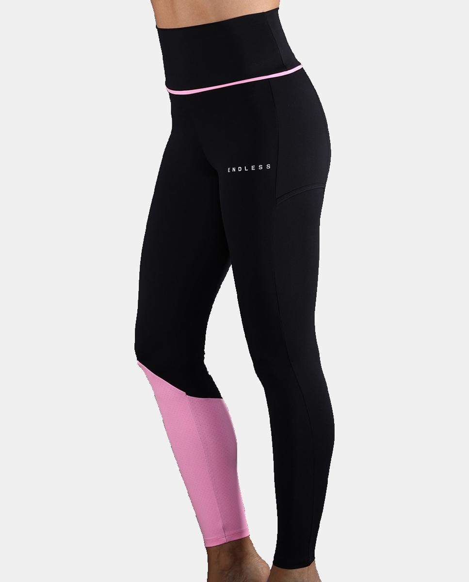 Mallas De Mujer Vanity Pocket Endless - Negro / Rosa Negro / Rosa-1
