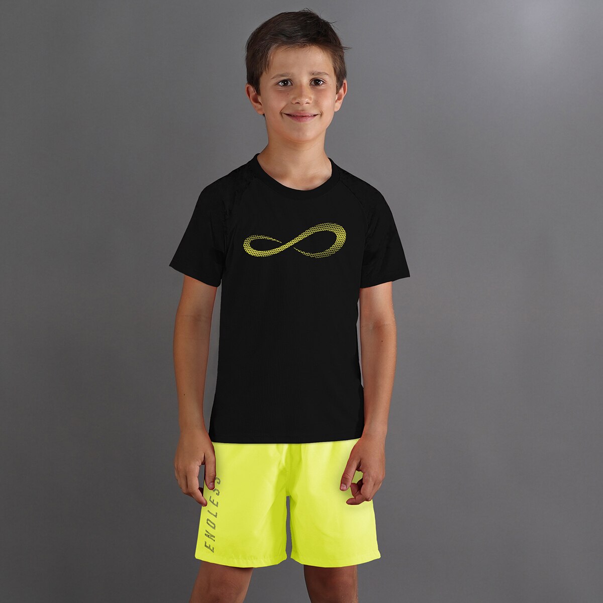 Short De Niño Ace Kids Endless - Amarillo Flúor Amarillo Flúor-3