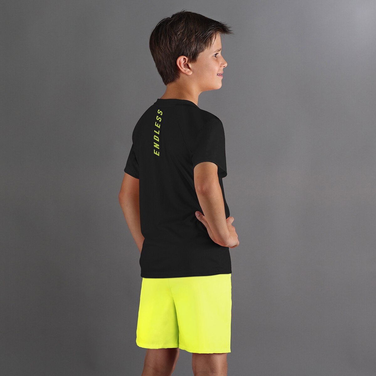 Short De Niño Ace Kids Endless - Amarillo Flúor Amarillo Flúor-4