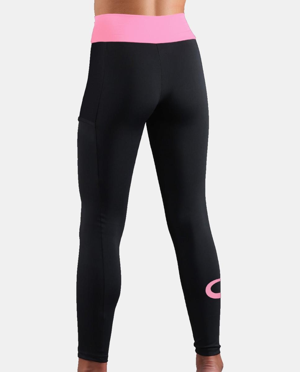 Leggings de Menina Fit Pocket Kids Preto / Rosa-2
