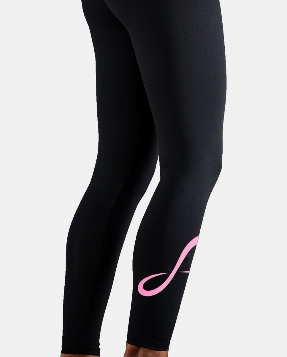 Leggings de Menina Fit Pocket Kids Preto / Rosa-3
