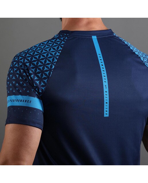 T-shirt de Homem Feisty Geo Azul-claro-4