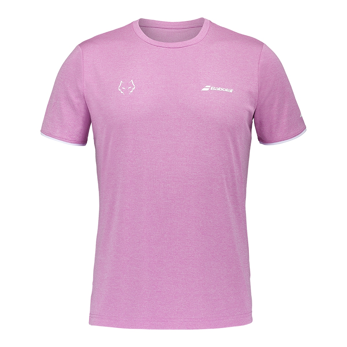 T-shirt de Padel de Homem com Gola Fechada Rosa/Branco-2