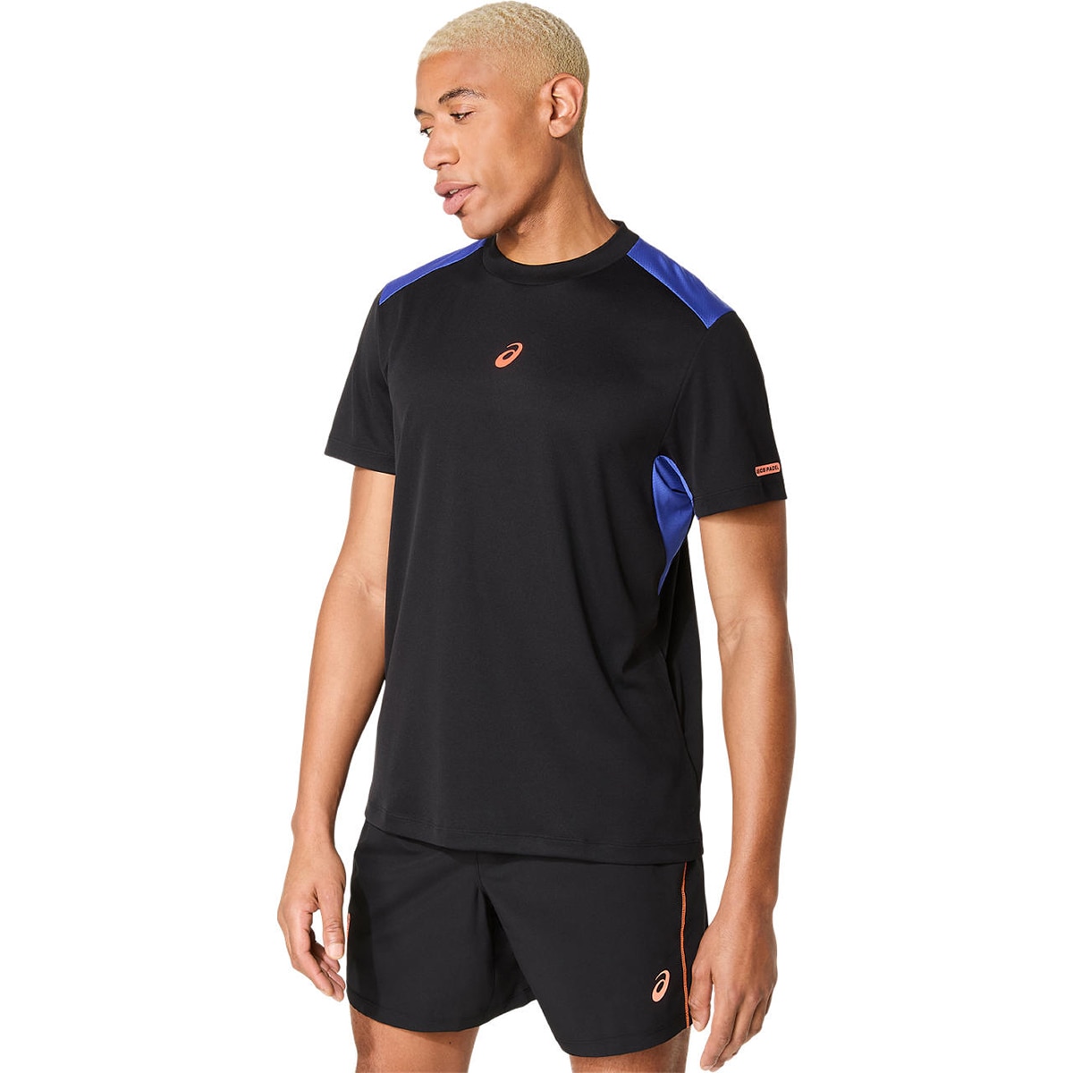 T-shirts de Padel de Homem Padel Court SS Top Preto / Azul-3