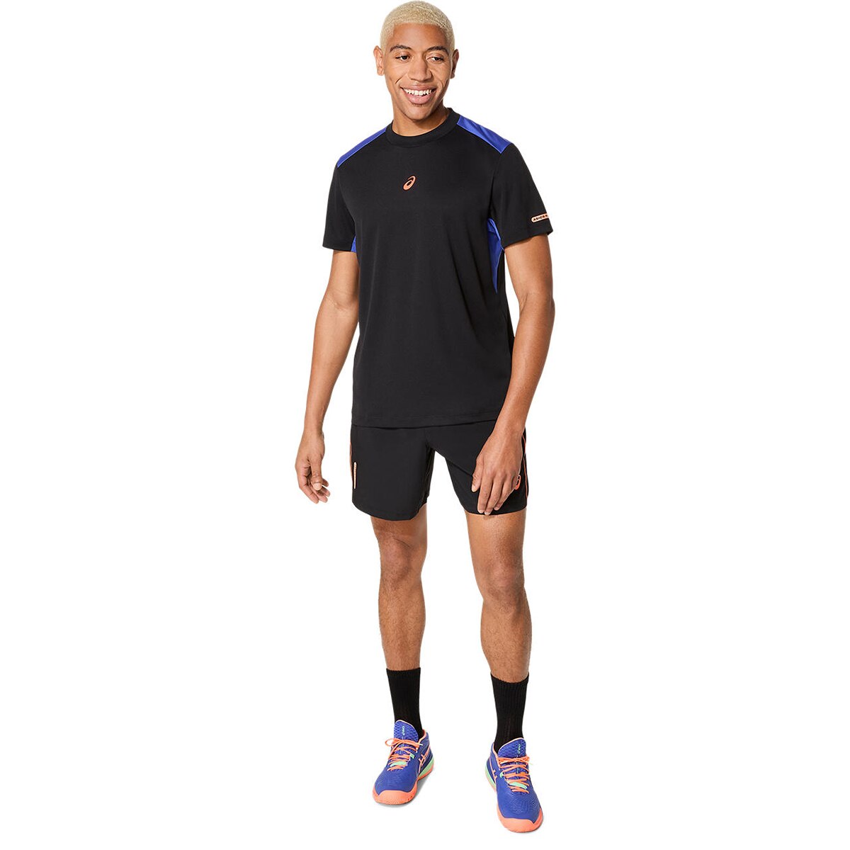 T-shirts de Padel de Homem Padel Court SS Top Preto / Azul-6