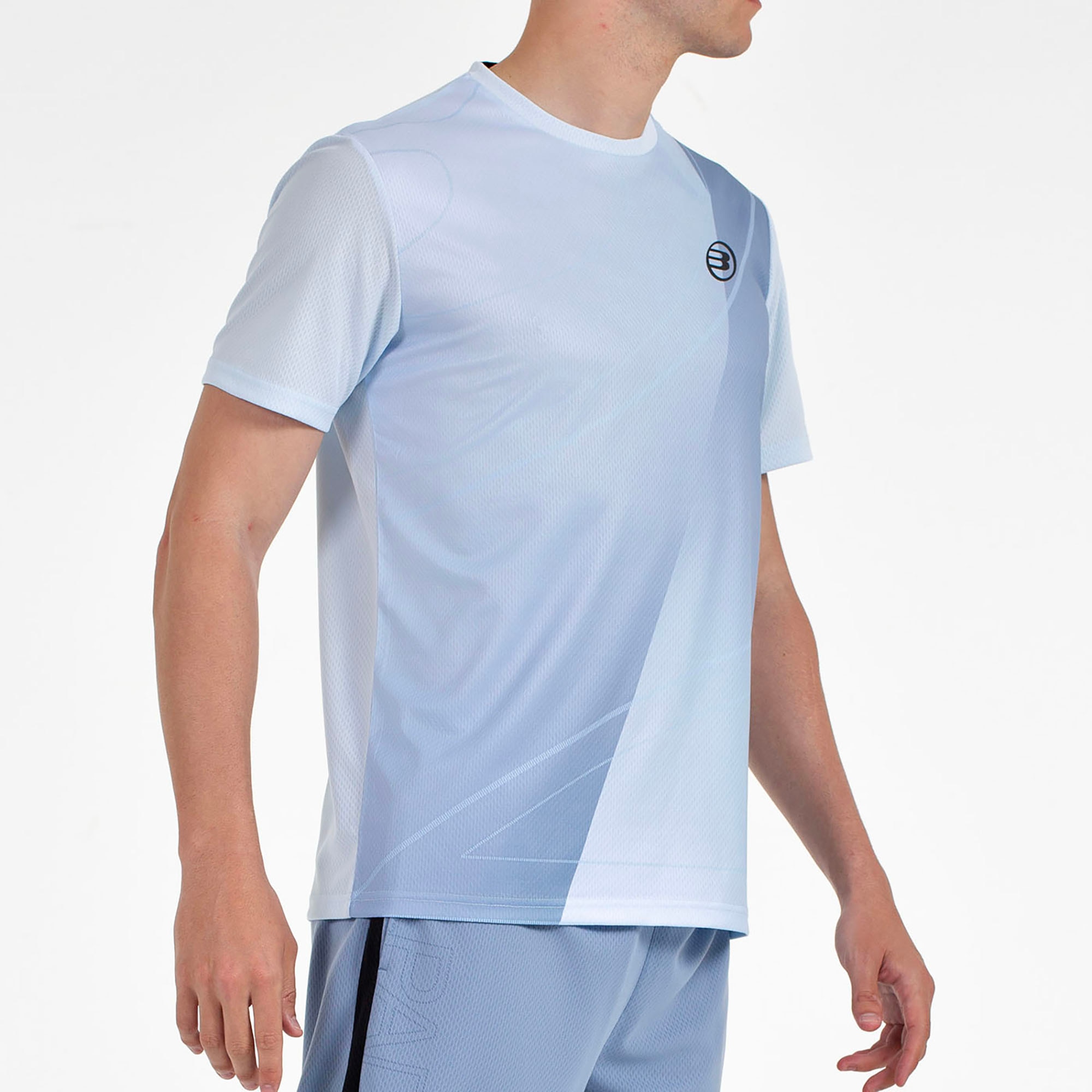 T-shirt de Manga Curta de Homem Cumbre Azul-4
