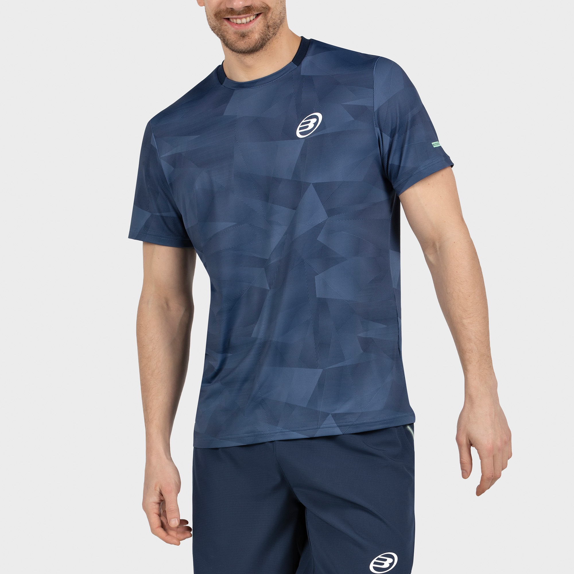 T-shirt de Manga Curta de Homem Manin Azul-5