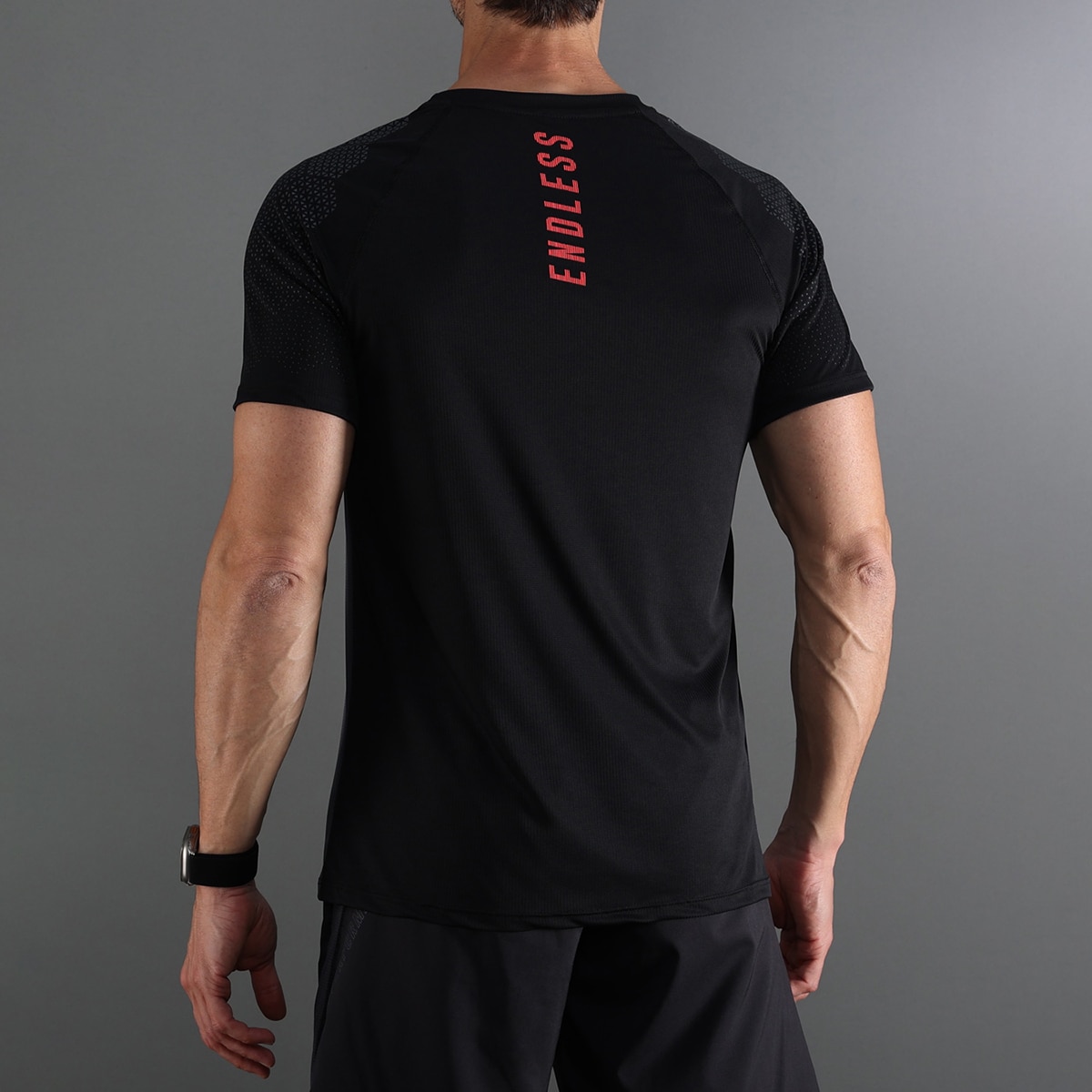 T-shirt de Homem Feisty Hexagon Cinzento / Preto-2