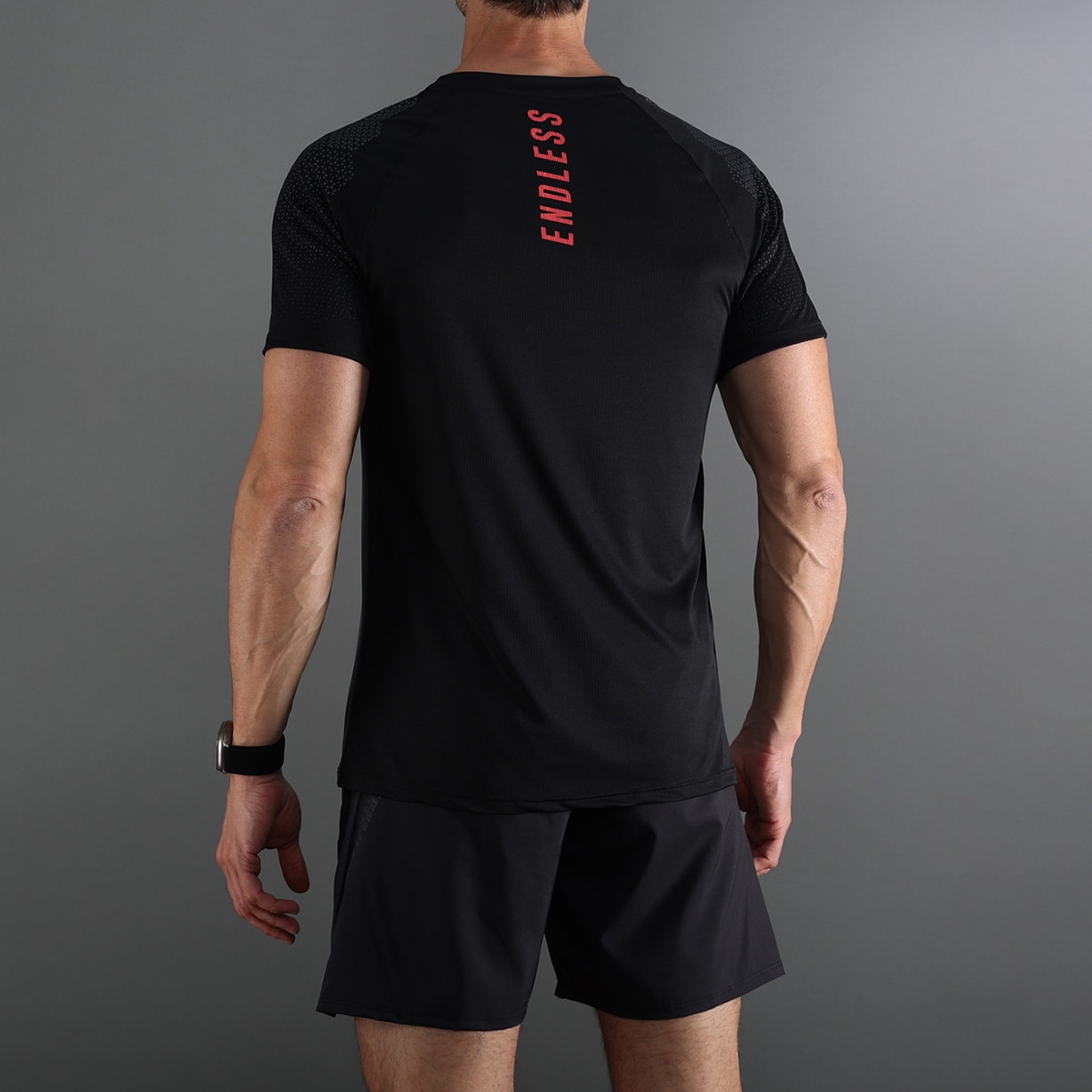 T-shirt de Homem Feisty Hexagon Cinzento / Preto-7