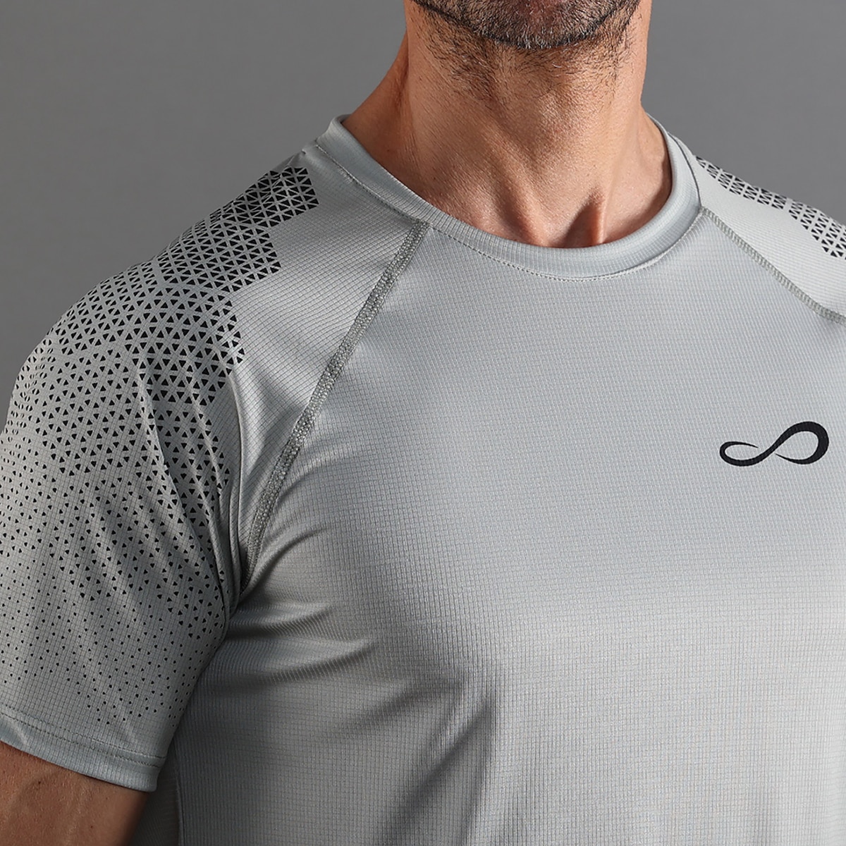 T-shirt de Homem Feisty Hexagon Cinzento-claro-3