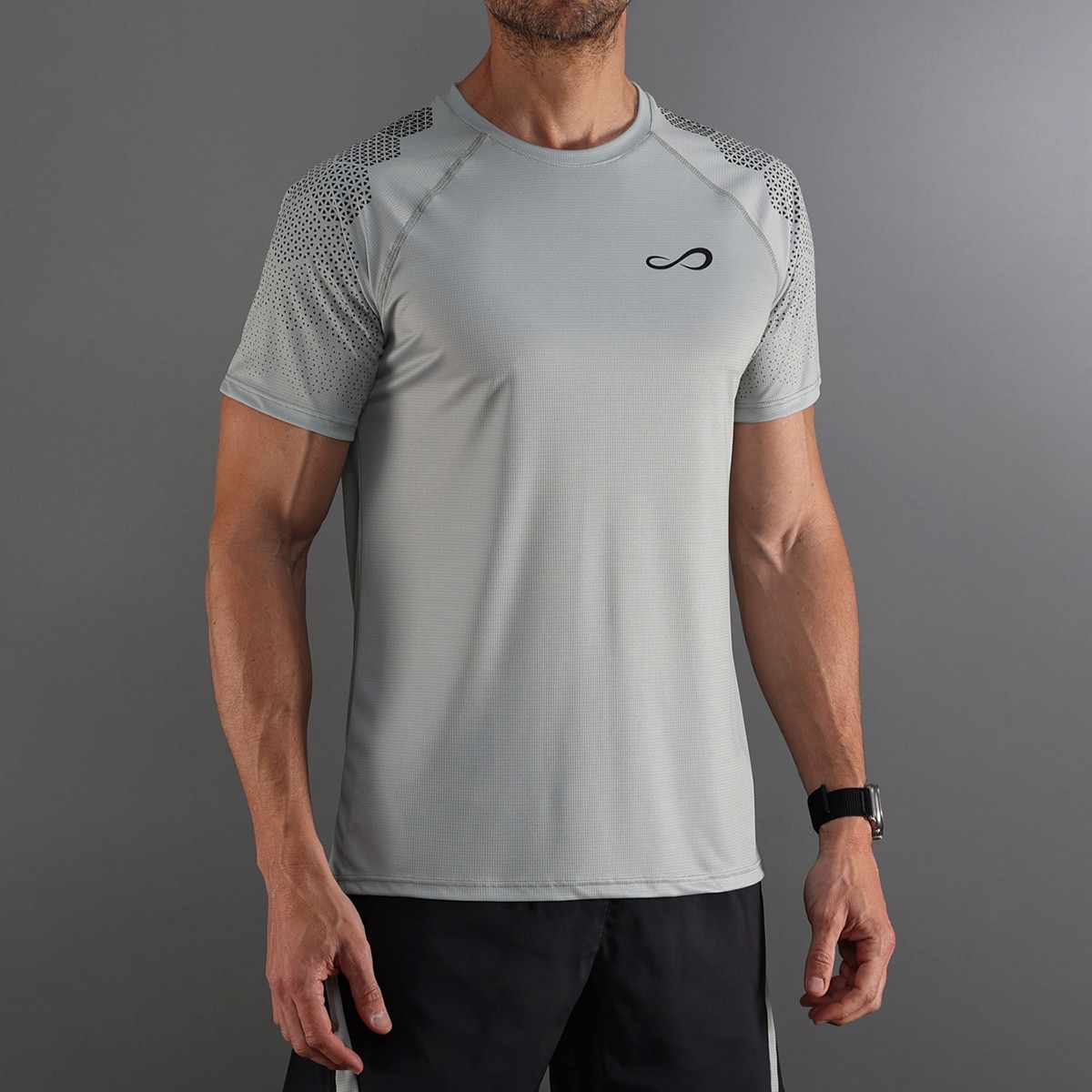 T-shirt de Homem Feisty Hexagon Cinzento-claro-4