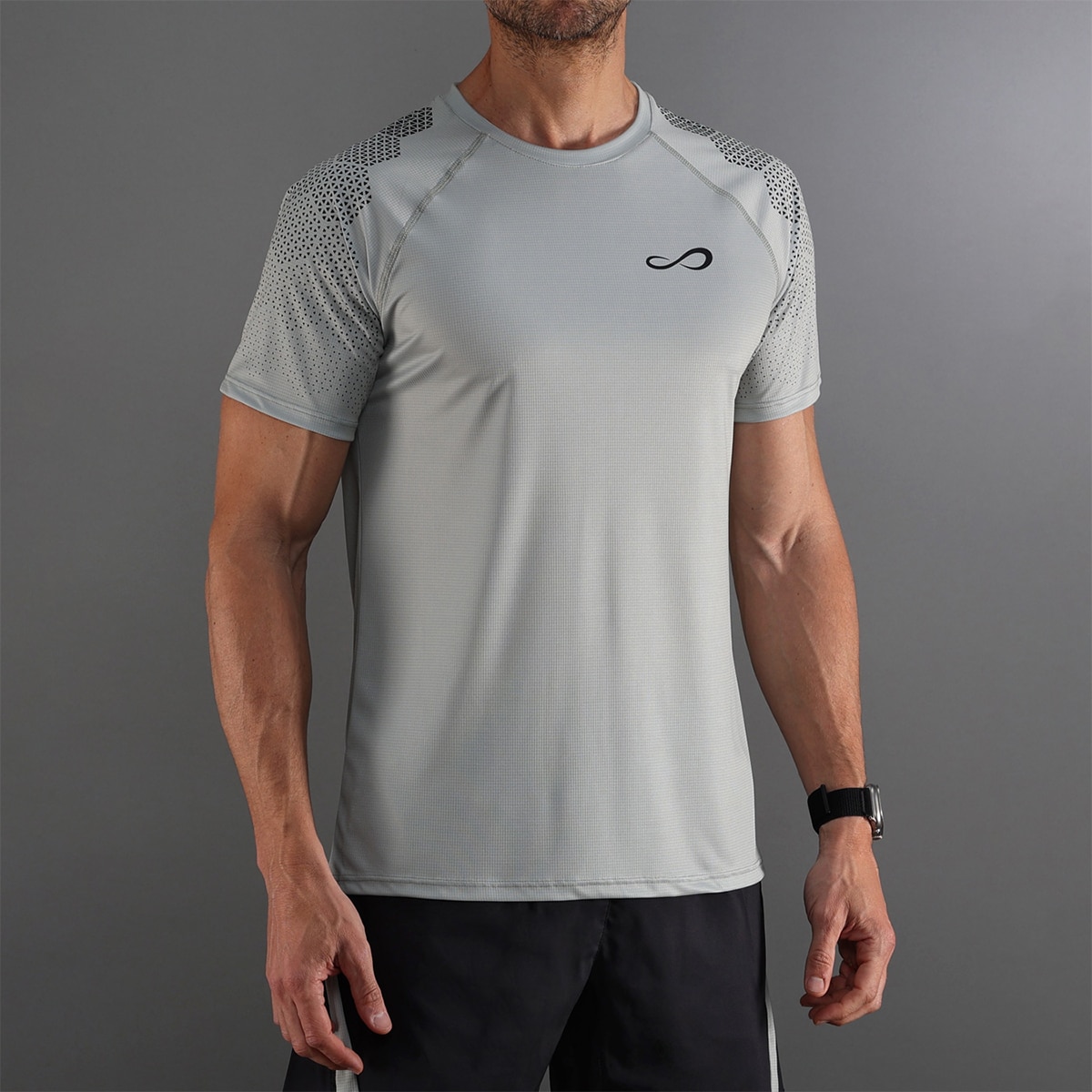 T-shirt de Homem Feisty Hexagon Cinzento-claro-5