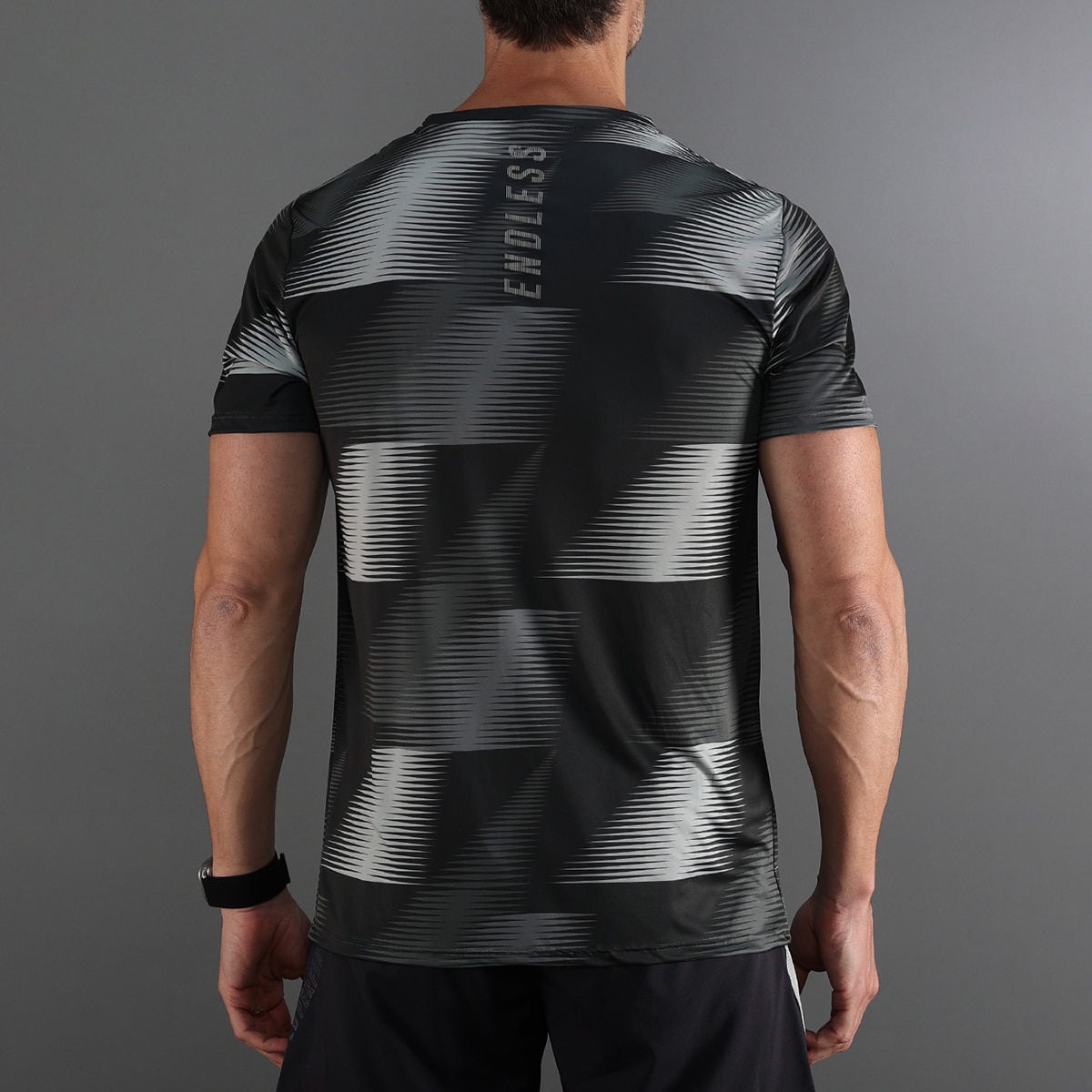 T-shirt de Homem Ace Vector Preto / Cinzento-3