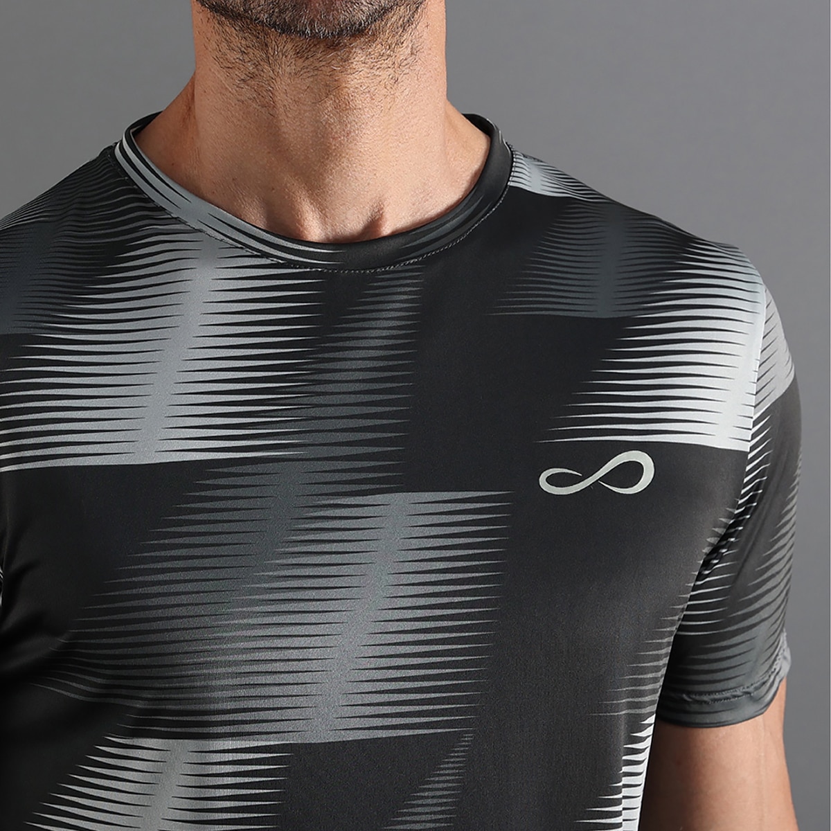 T-shirt de Homem Ace Vector Preto / Cinzento-5