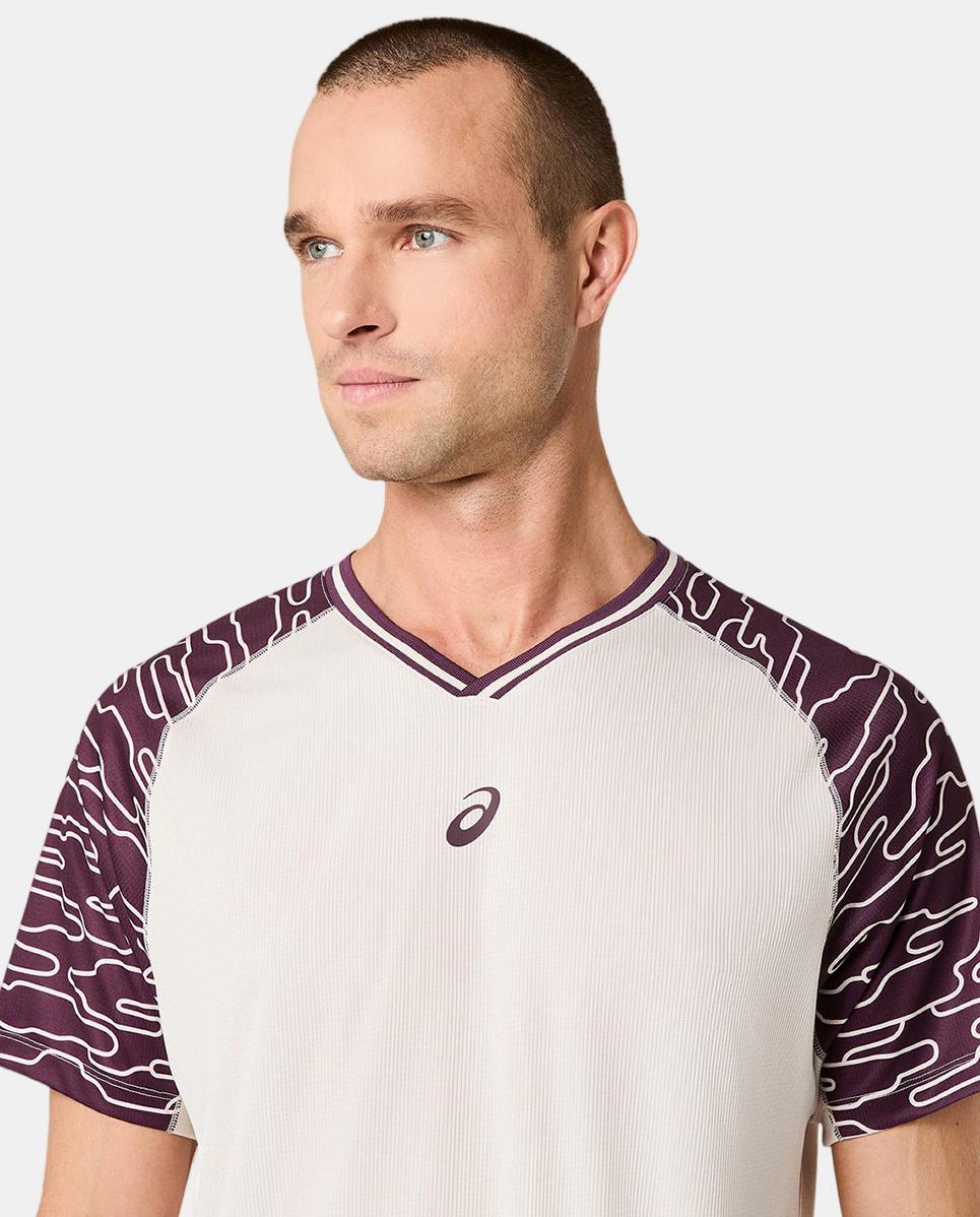 T-shirt de Homem Padel Court Ss Top Natural-4