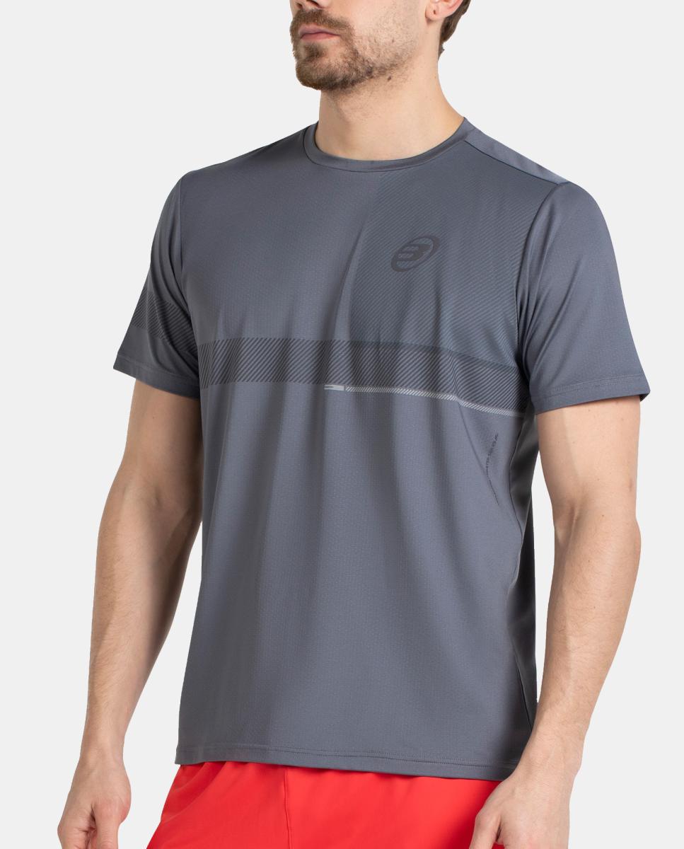 T-Shirt  de Homem Milon Bullpadel Cinzento-2
